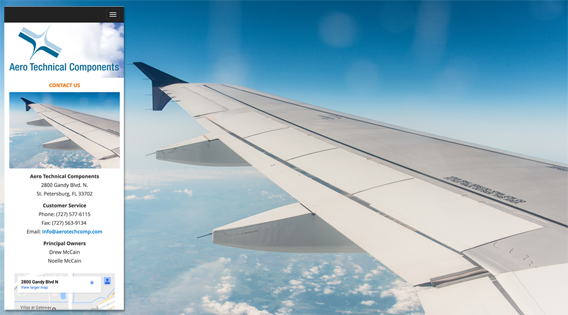 Mobile view: Contact us page