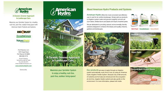 Marketing brochure, front side