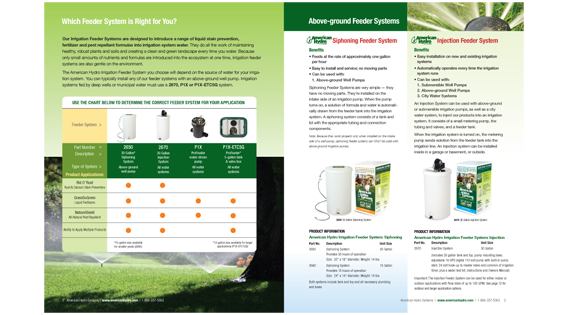 Product Catalog – Feeder system spread