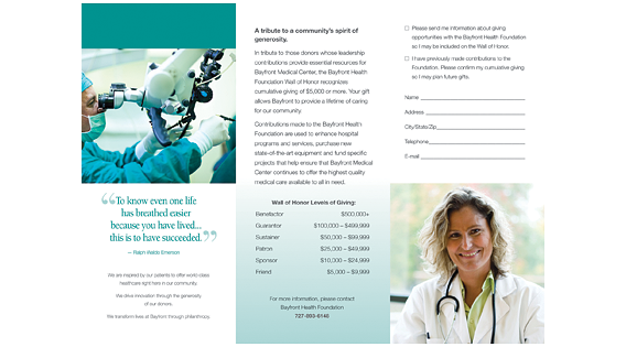 Wall of Honor program – brochure spread