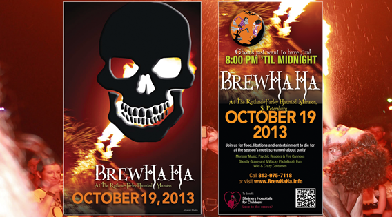 Invitation cover and retail print ad, 2013 event