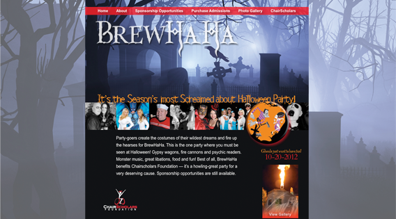 Website Home page, 2012 event