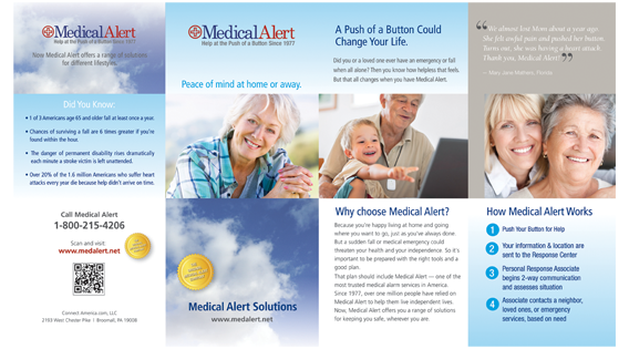 Care Solutions brochure, front side